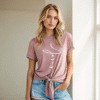 Jesus Cross Shirt – Vertical Christian T-Shirt for Women, Minimalist Faith Tee, Cute Jesus Shirt, Church Outfit, Christian Gift for Her