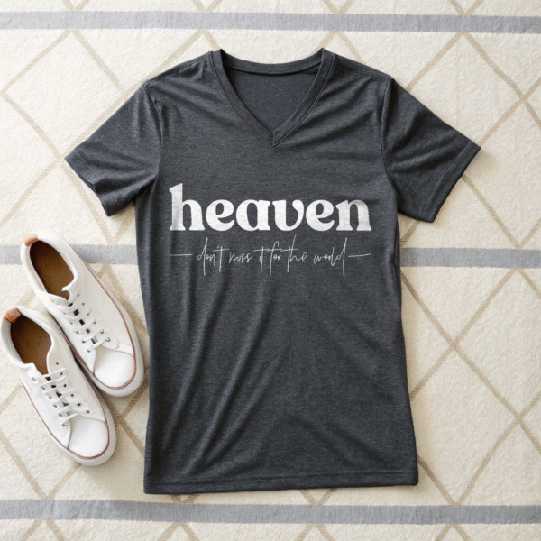 Heaven Don’t Wait for the End Shirt – Christian T-Shirt for Women, Eternity Mindset Faith Tee, Minimalist Scripture Shirt, Jesus Lifestyle Streetwear - Image 2