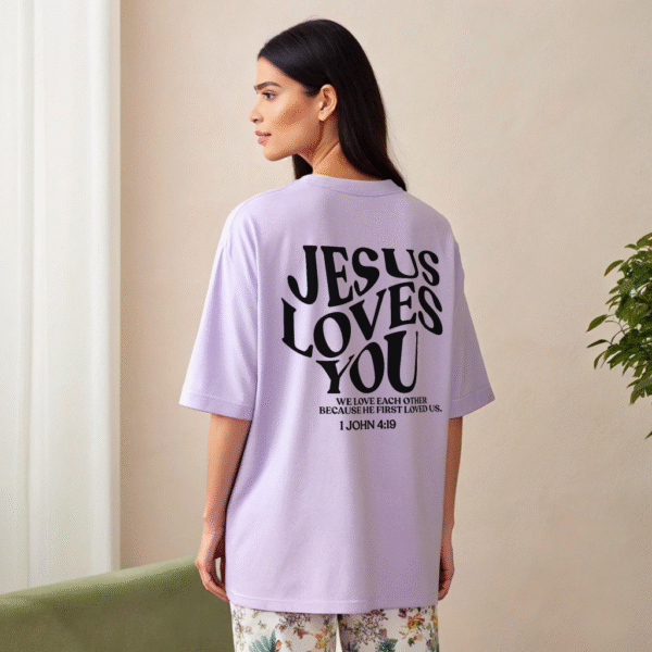 Jesus Loves You Shirt, Christian Bible Verse Tee, 1 John 4:19 Shirt, Love Like Jesus Shirt, Inspirational Christian Apparel, Custom Back Print Tee